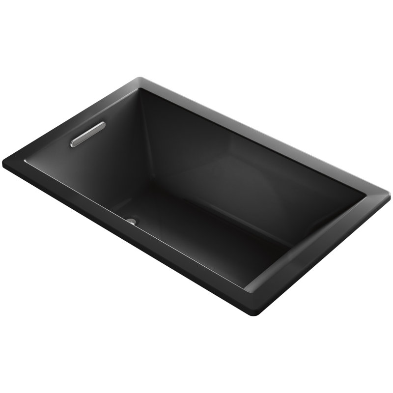 Underscore Vibracoustic 60" x 36" Soaking Bathtub, Black
