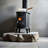 Small cast iron real fire heating fireplace