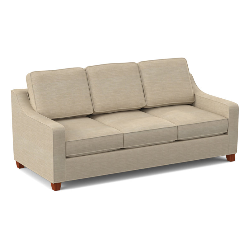 Clark 82" Square Arm Sofa Bed Sleeper with Reversible Cushions, BM Cherry, Ridgecrest Putty, Innerspring