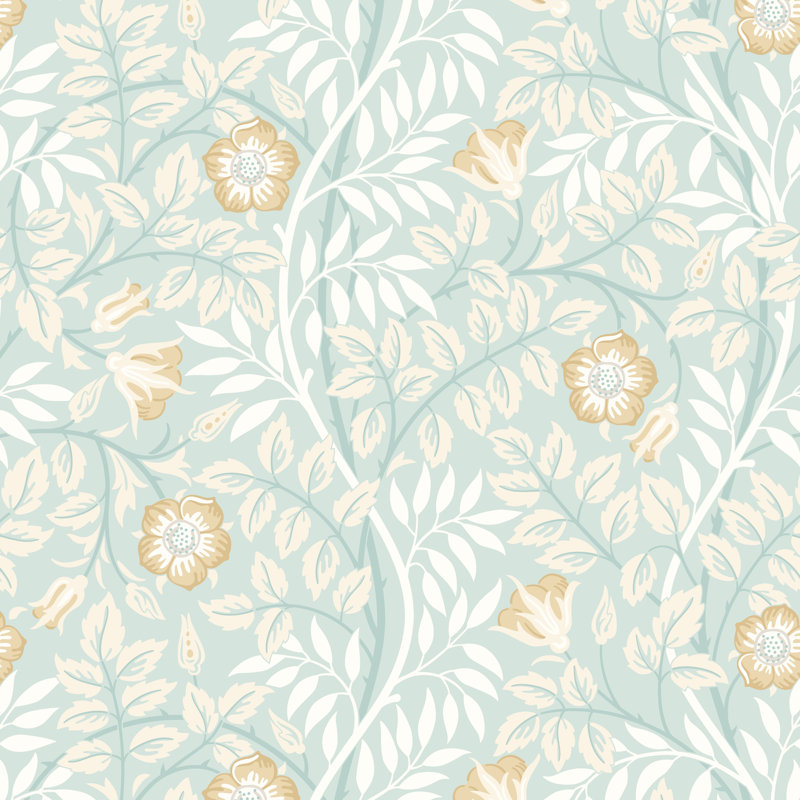 Padstow 10m x 50cm Matte Wallpaper Roll, Seafoam