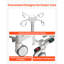 Lit d'hôpital électrique complet 5 fonctions de qualité supérieure, lit médical électrique ICU avec Trendelenburg et Trendelenburg inversé et système de verrouillage central avec roulettes de 5 po pour hôpital à domicile, chargement de 550 lb
