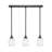 3 Light Stem Hung Linear Pendalier Shown With 5" White Linen Glass-32326106