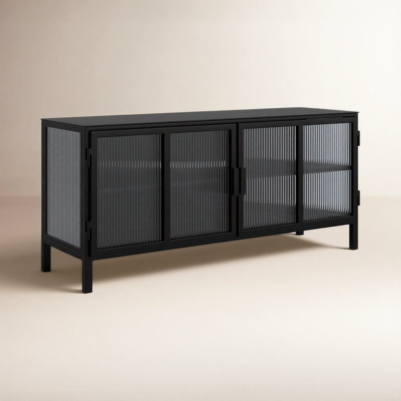 Hoxton Ribbed Glass Tv Stand