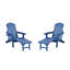Chaise longue d'extérieur pliable réglable en plastique 3 positions H 21,26 po x P 37,99 po x H 13,98 po (ensemble de 2)