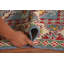 Tapis bleu clair à motif géométrique Kazak