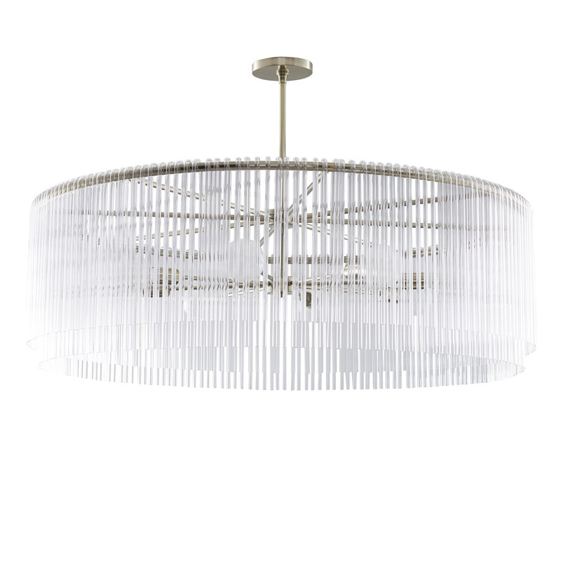 Royalton Chandelier, Soft Silver, 20" H x 60" W x 60" D, 12