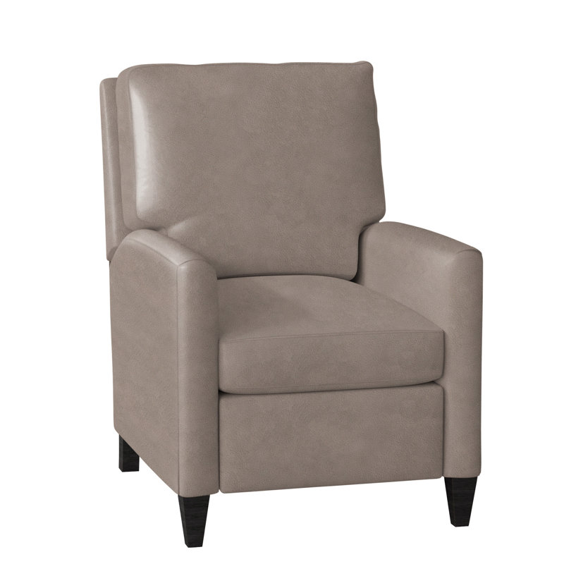 Charlotte Recliner, Aline Light Gray Stonewash Genuine Leather, Plantation, Manual