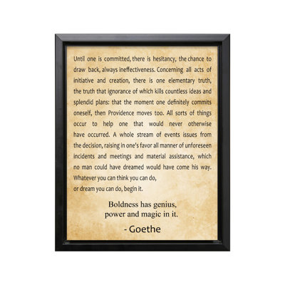 «Boldness Has Genius»