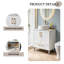  Ensemble de meuble-lavabo simple 30 po avec plateau en pierre frittée et lavabo en céramique Amini