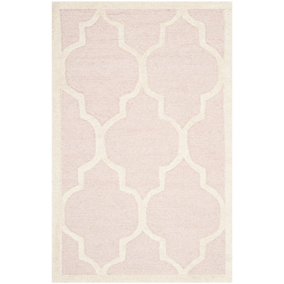 Tapis géométrique en laine touffeté à la main Cannen