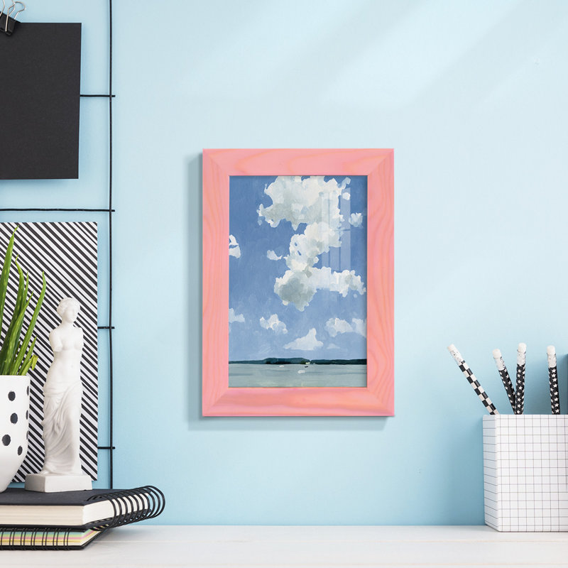 «Juillet Lakeside II», impression encadrée avec verre, H 9 po x l 7 po x P 1 po, Rose