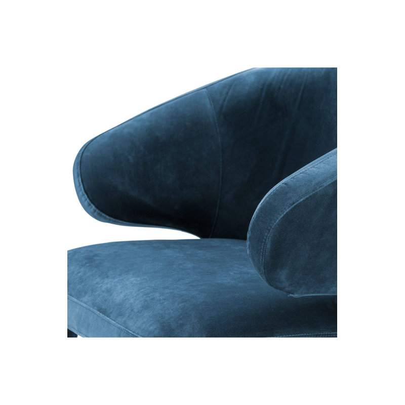 Cardinale Upholstered Arm Chair, Teal Blue