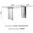 Modern Glass Dining Table Set, 63" Tempered Glass Top With PU Leather Upholstered Cantilever Chairs And Backrest Pull Ring-118348453-118348454-118348458