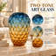 Vase de table contemporain en verre bleu 11 pouces pour décor moderne de salon et de maison