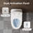 Los Flexi Non-Electric One-Piece Toilet, 17.3" ADA Height Elongated Toilet with Foot-Kick Flush, 1.0 GPF Efficient Air Pressure Assisted Flush System, 10" Rough-In-125320321