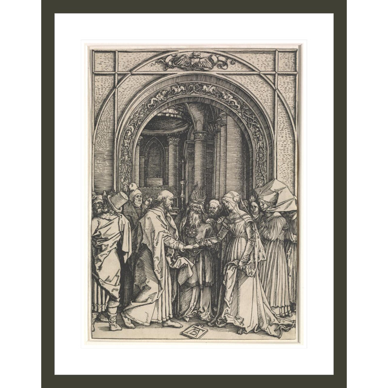 Le fiançailles de la Vierge par Albrecht Dürer, impression giclée sur cadre, H 29,5 po x l 23,21 po