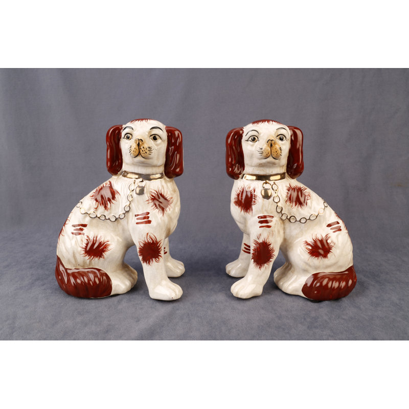 Saunders 8" Staffordshire Dog Pair, Brown