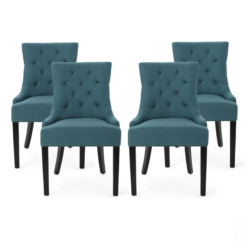 Chaises de salle à manger rembourrées Modern, Gris foncé, 4
