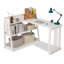 Combinaison bureau et bibliothèque en bois massif-495571292