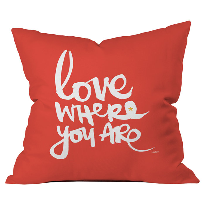 Kal Barteski Love Outdoor Throw Pillow Deny Designs