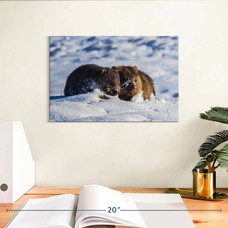 Winter Wombats, 8" H x 12" W