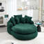 Canapé surdimensionné ovale rembourré à billes, canapé paresseux avec 3 grands coussins et 2 petits coussins, dossier enveloppant pour adultes, canapé à billes en chenille-282140263
