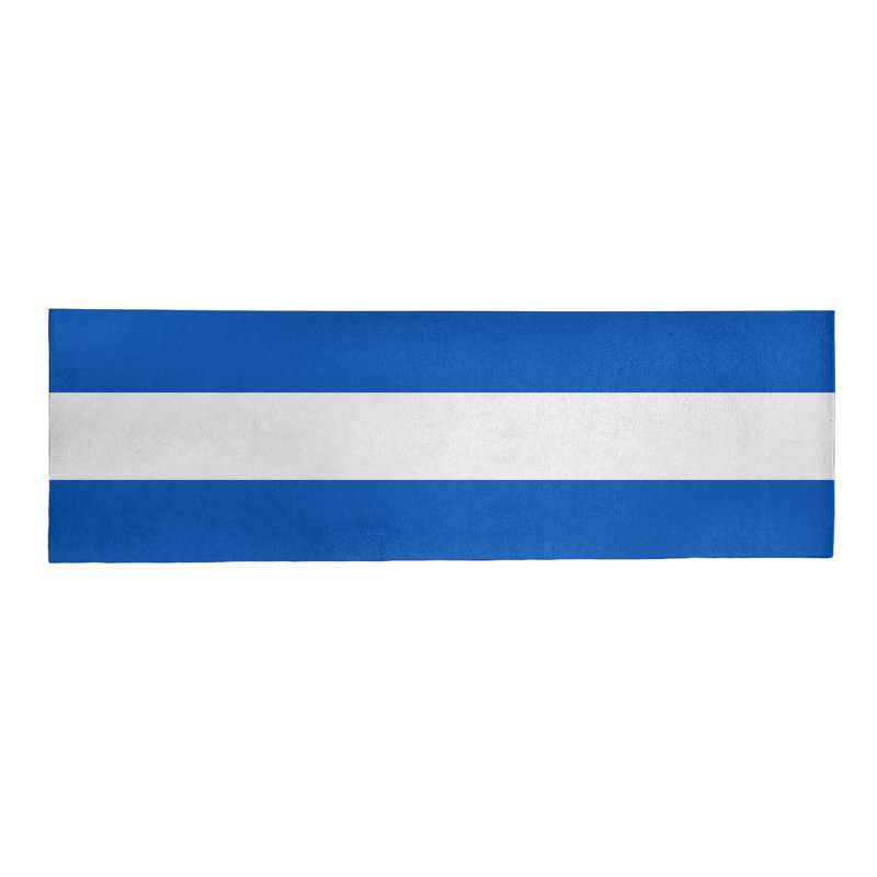 Tapis bleu/blanc rayé, Tapis de couloir 2 pi 6 po x 8 pi