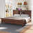 Farmhouse Bed Frame With Charging Station And Storage Cabinets-114584117-114584119