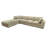 Corduroy U-Shaped Sectional-2127844793