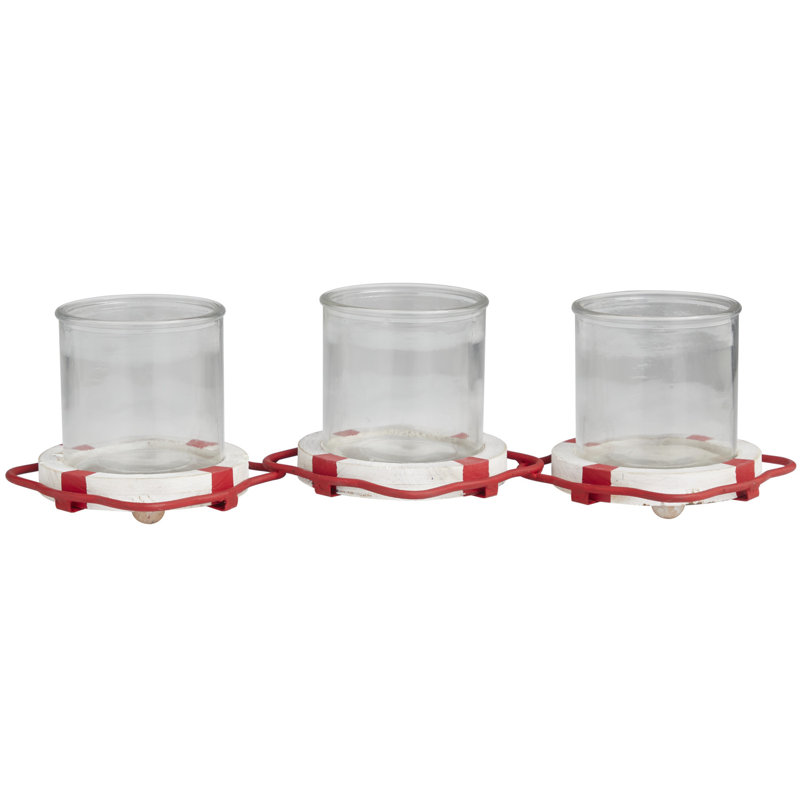 4.95'' H Metal Tabletop Pillar, Red