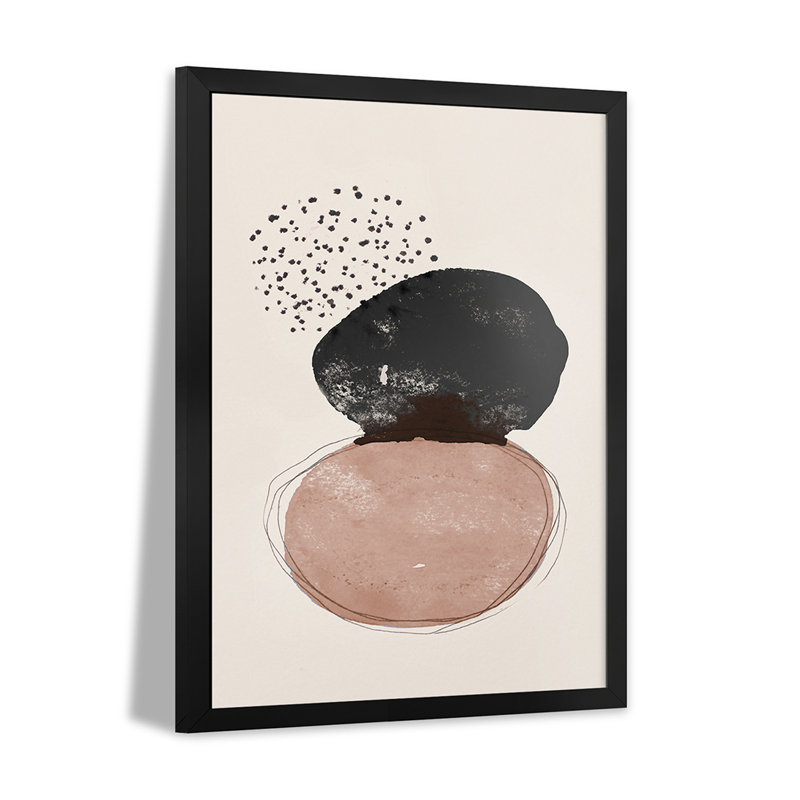Formes noires et brunes I - reproduction d'art murale - affiche de galerie, H 32 po x l 24 po