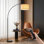 78.3" Arched Floor Lamp With Remote Control And Bulb Included