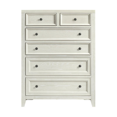 Commode 6 tiroirs White Wash