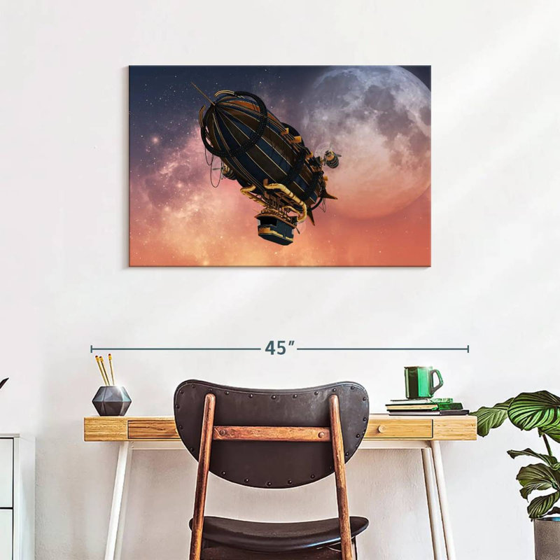 Mehar Steampunk Zeppelin, 24" H x 36" W