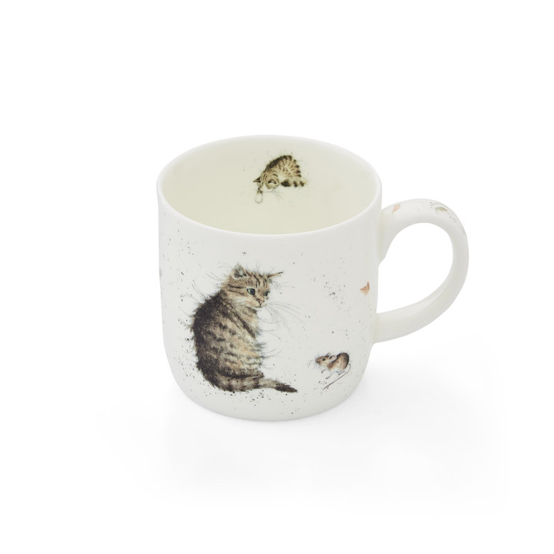 Wrendale Designs, Fine Bone China - Cat and Mouse (Cat) Mug