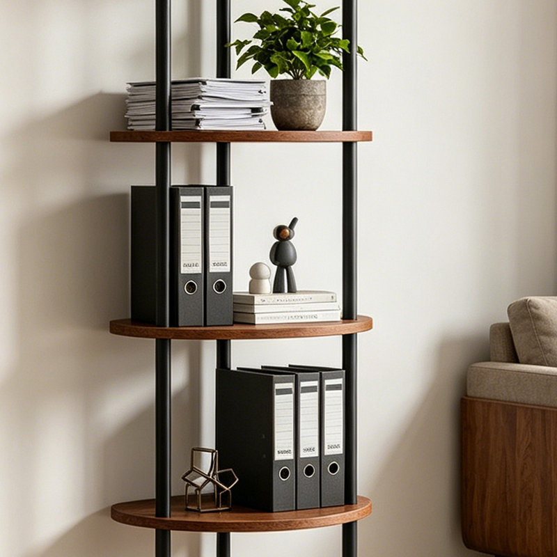 Présentoir rond à 5 niveaux, 68.9" H x 19.69" W x 19.69" D