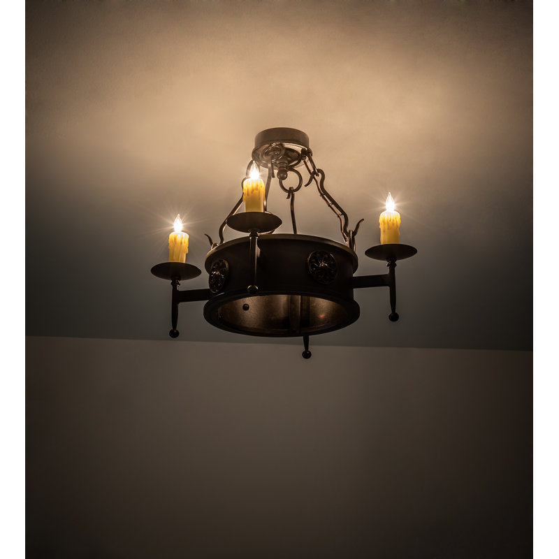 Lorenzo 4 - Light Semi Flush Mount, 18" H x 24" W x 24" D