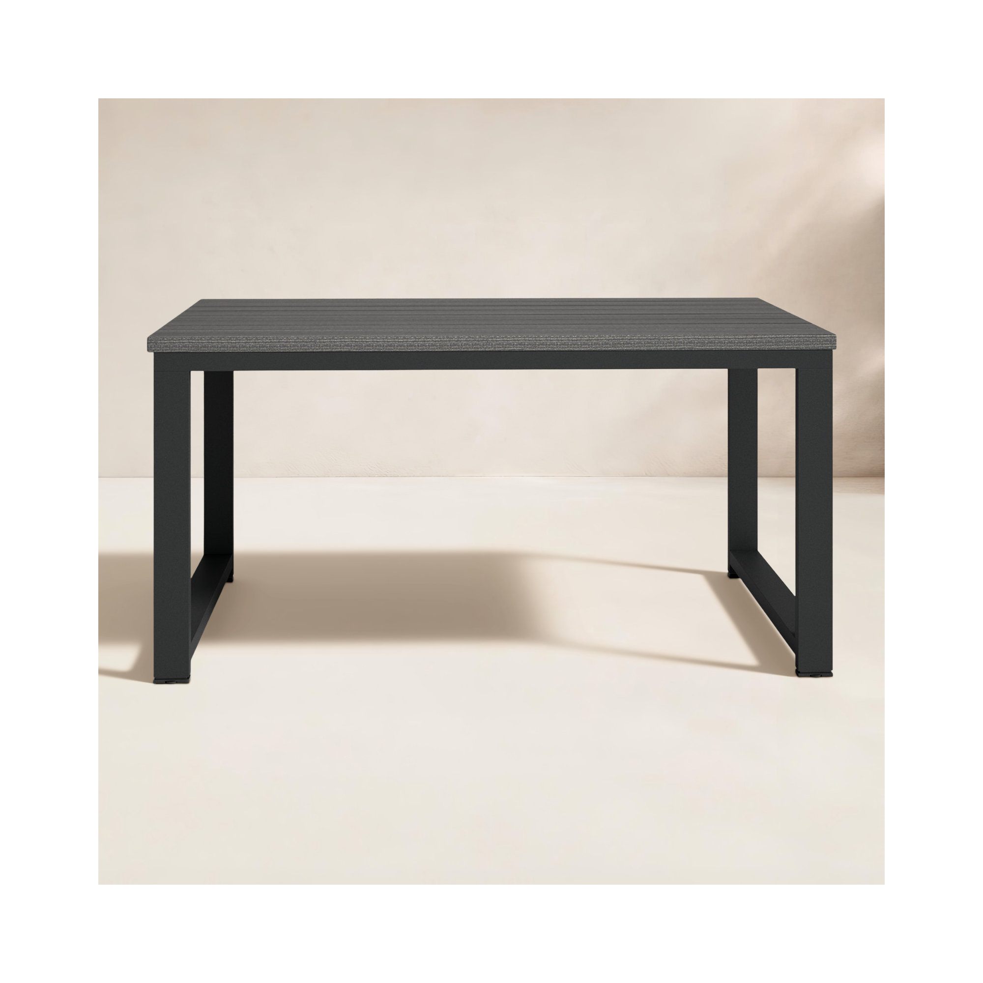 Townsend 35.4'' Plastic / Acrylic Outdoor Coffee Table, Gray