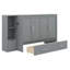 Lit escamotable spacieux avec tablettes et tiroirs et ports USB-1627147574