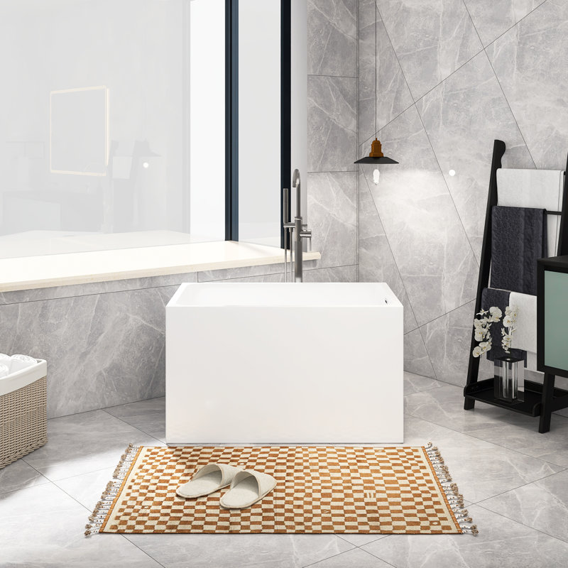 43.30'' x 27.60'' Soaking Acrylic Bathtub