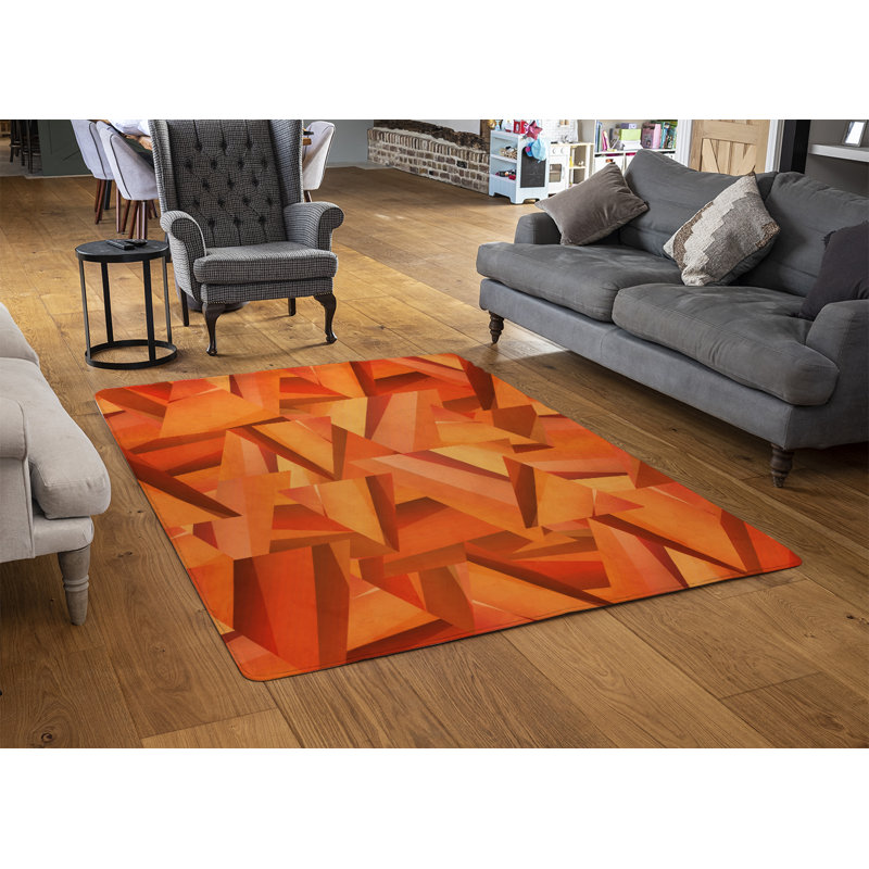 Morton Geometric Shag Area Rug, Rectangle 160 x 230cm