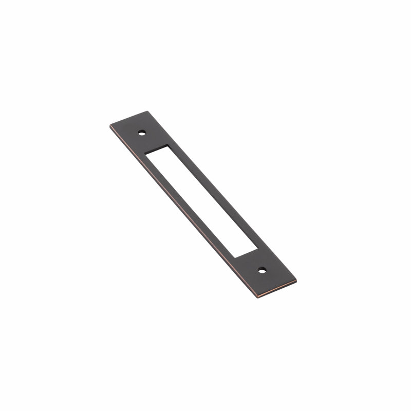 Plaque arrière pour poignées de tiroir / tiroir Emtek, H 6,25 po x l 1 po, Bronze huilé
