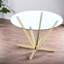 Tables de salle à manger peu encombrantes (table seulement, sans chaises, avec plateau et pieds), cuisine moderne en verre trempé 45,27 po