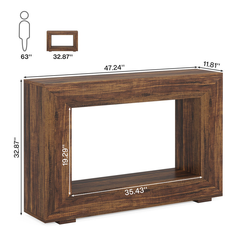 Breisch 47.2'' Console Table, Dark Brown