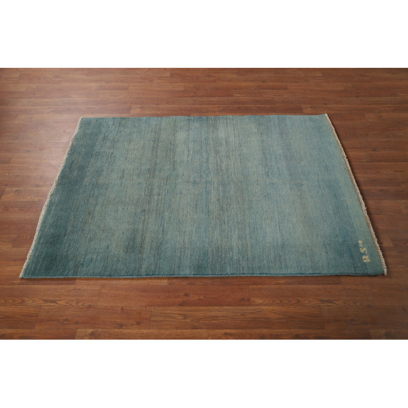 Tapis unique bleu marine et bleus 4 pi 7 po x 3 pi 4 po Cootes