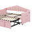 Upholstered Twin Size Daybed With Adjustable Height Pop Up Trundle-1164012880