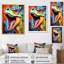 Cubiste coloré Trex Dino I - dinosaure, art mural-583532105-583532098