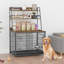 Mobilier moderne pour cage de chien avec tablettes de rangement-852966494