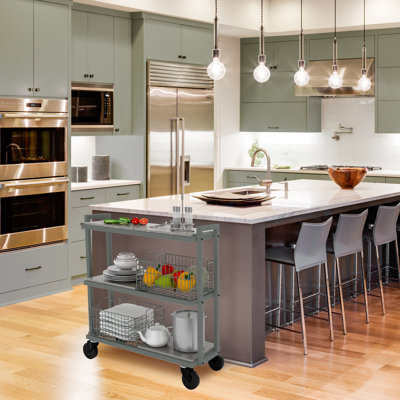 3-Tier Kitchen Cart System