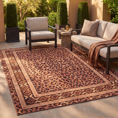 Tapis lavable à motifs animaliers Pansyleaf, orange, brun, or et ivoire, antidérapant, à poils courts, pour l'intérieur et l'extérieur, adapté aux animaux domestiques, salon, chambre, salle à manger, entrée, couloir, bureau.